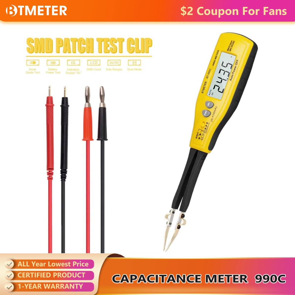 Smd Tweezer Set - 990C Smart Smd Tester Smart Pincet