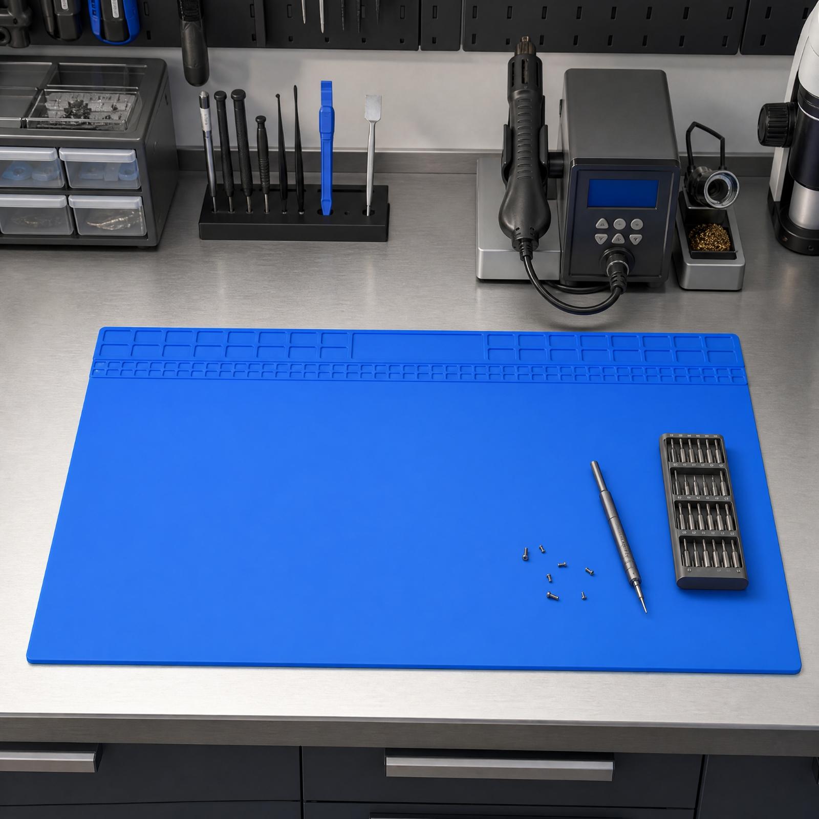 Heat Mat Silicone - Flexibele siliconen soldeermat werkmat met warmte-isolerend