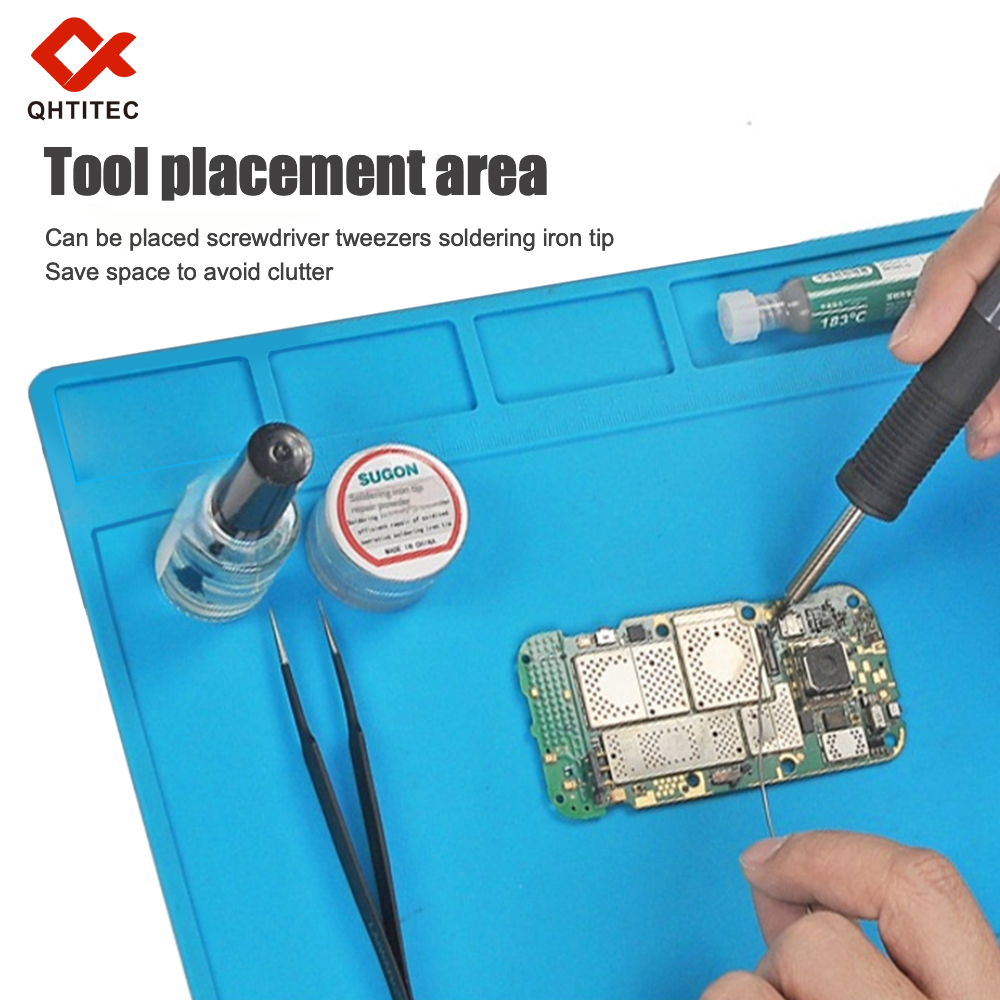 Blauwe siliconen soldeermat hi - Electronics Repair Workstation recensie en prijs