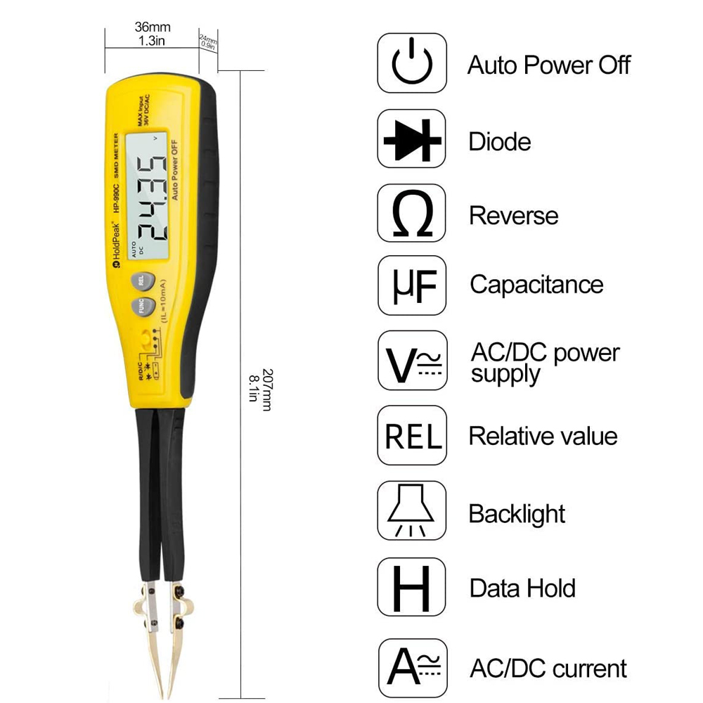 990C Smart Smd Tester Smart Pi - Smd Tweezer Set recensie en prijs
