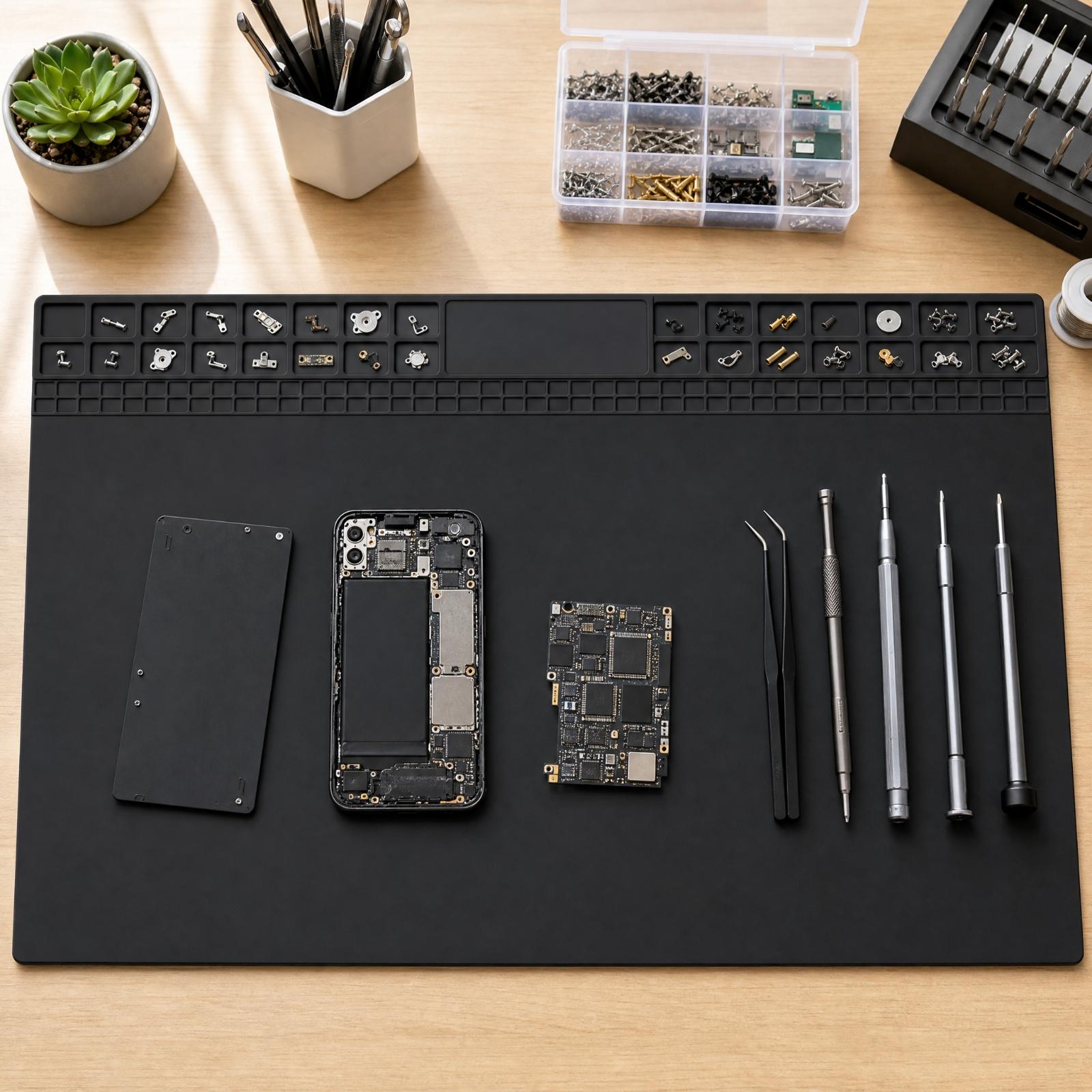 Flexibele siliconen soldeermat - Heat Mat Silicone recensie en prijs