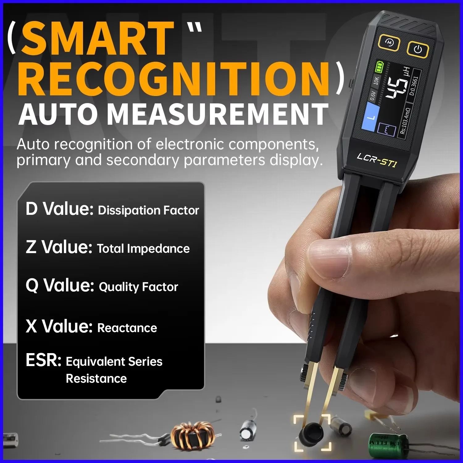 FNIRSI LCR-ST1 Smart LCR Bridg - Smd Tweezer Set recensie en prijs