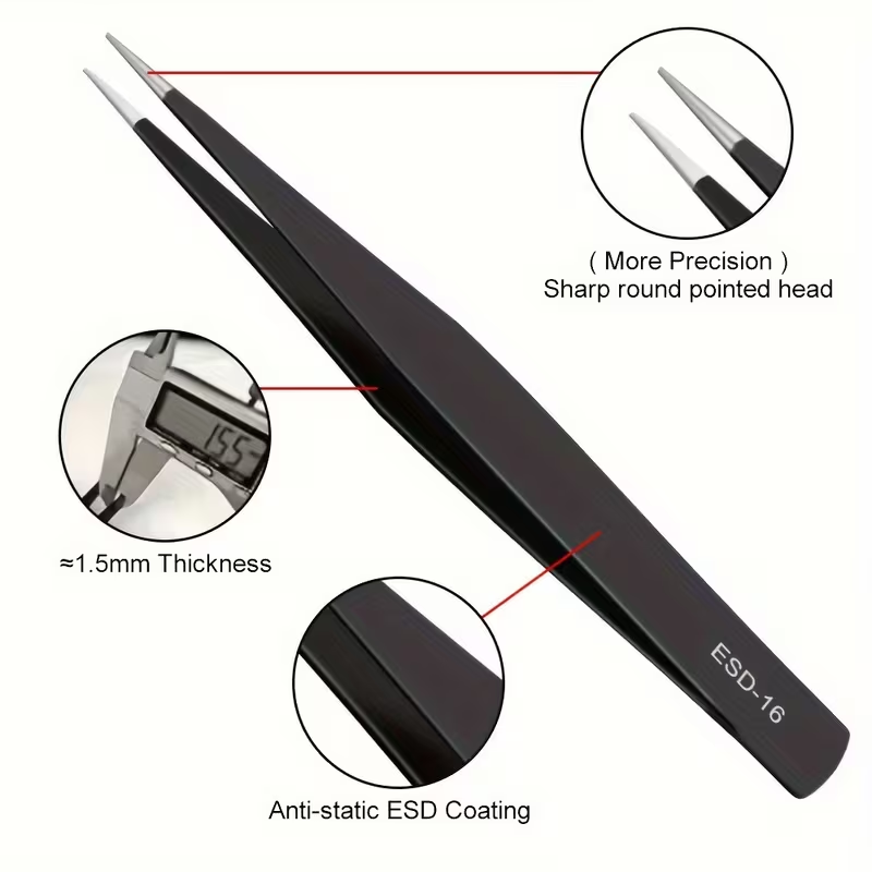 4-delige ESD precisie pincetse - Smd Tweezer Set recensie en prijs